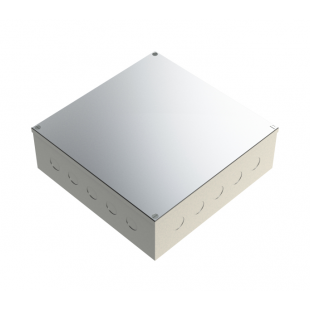 225mm x 225mm x 75mm Galvanised Adaptable Box With Knockouts